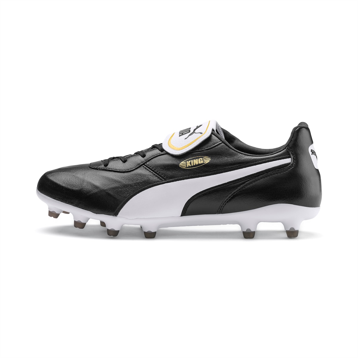 Tacos de Futbol Puma Ofertas KING Top FG Hombre Negros Blancos