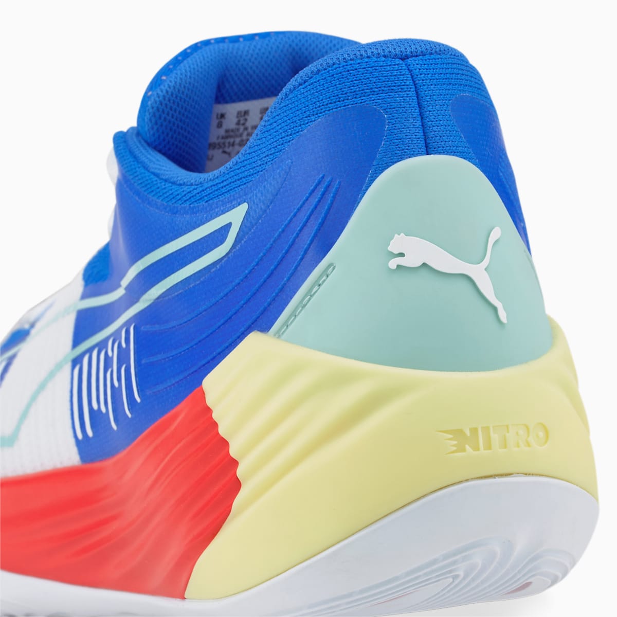 Tenis De Básquetbol Puma Ofertas - Fusion Nitro Mujer Azules/Naranjas