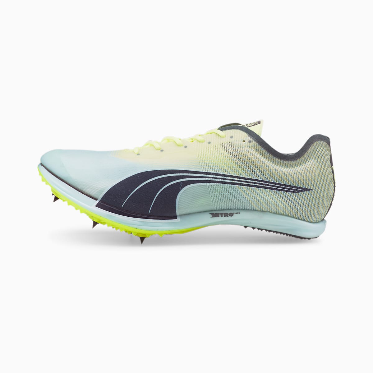 Tenis Para Correr Puma Mujer Nuevos Modelos evoSPEED Distance Nitro Elite Track and Field Azules Amarillos Claro