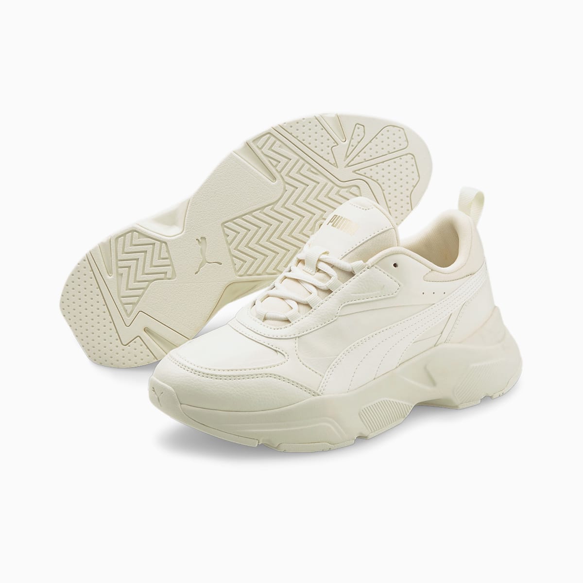 Tenis Puma Nueva Colecci n Cassia SL Mujer Beige Dorados