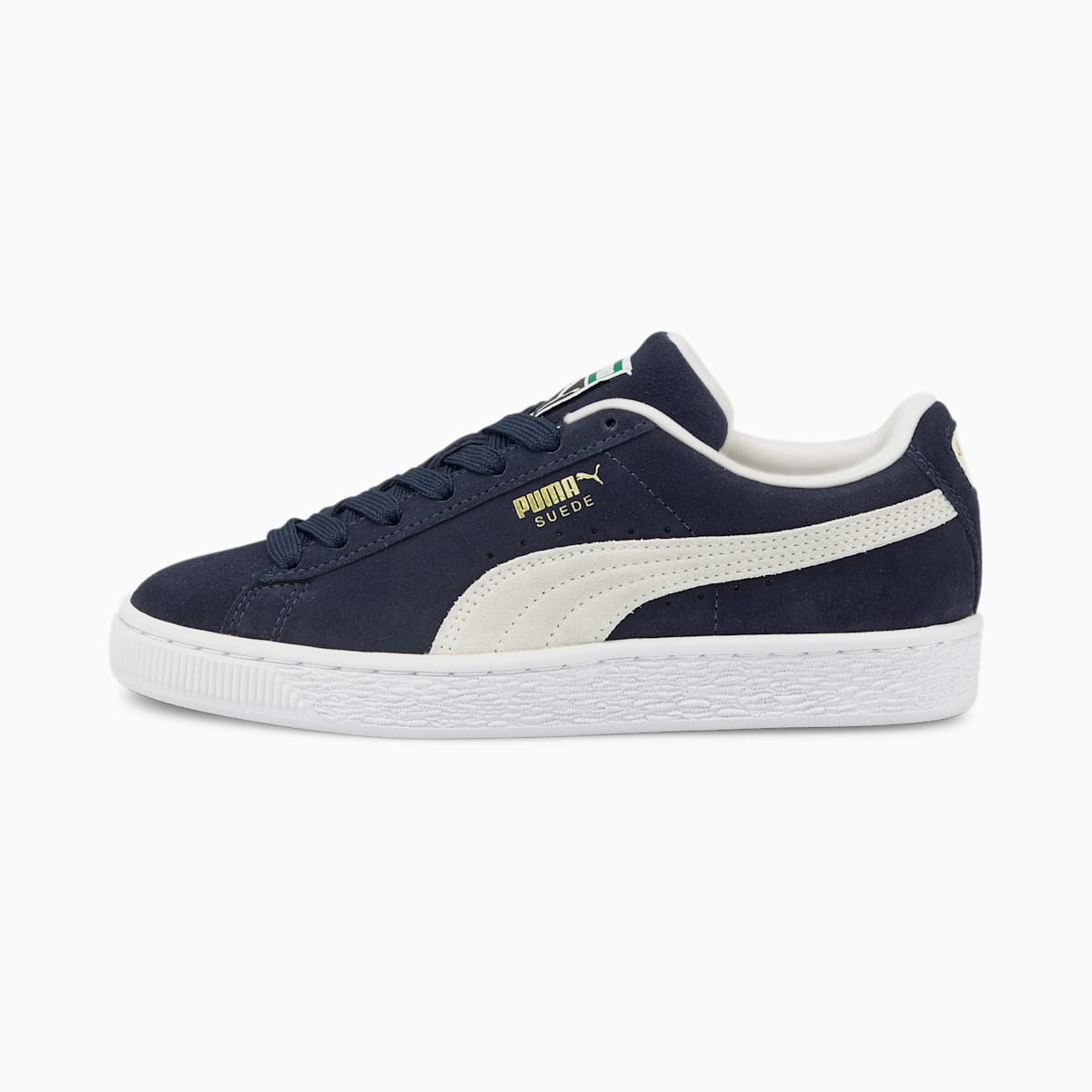 Tenis Puma Ni a En Oferta Suede Classic XXI JR Azul Marino Blancos